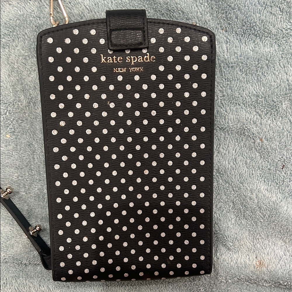 Kate Spade Black and White Dot Phone Case with Strap - Picture 7 of 7